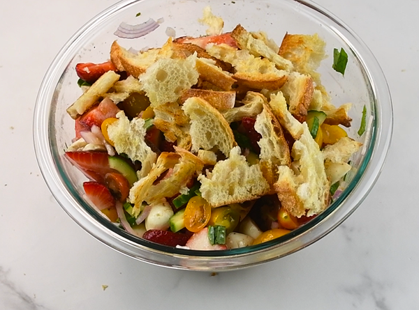 Strawberry Panzanella Salad - Step 5